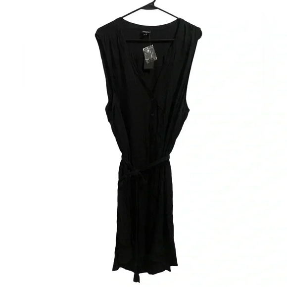 Torrid Black Button Front Challis Black Shirt Dress Size 4X - Picture 1 of 6